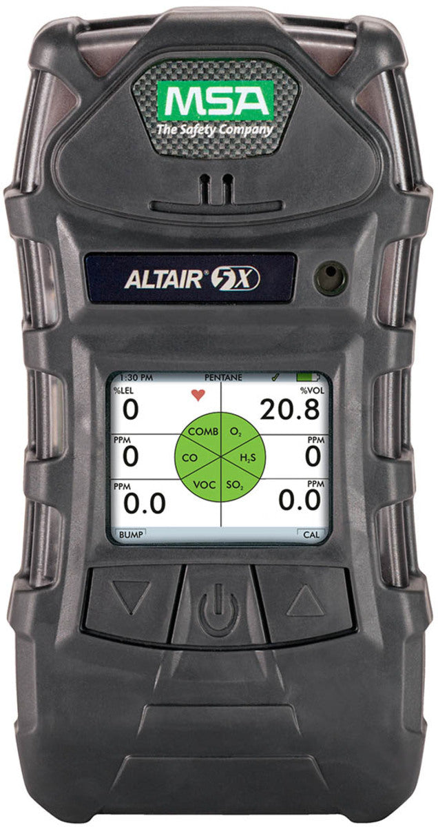 ALTAIR 5X Detector Color (LEL, O2, CO, H2S, PID), (UL,CSA), Charcoal, Deluxe, Color Display, 10' Line, 1' Probe
