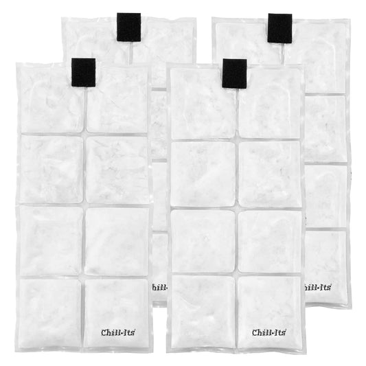 Chill-Its 6250 Rechargeable Phase Change Ice Packs for Lightweight Cooling Vest (4-Pack)