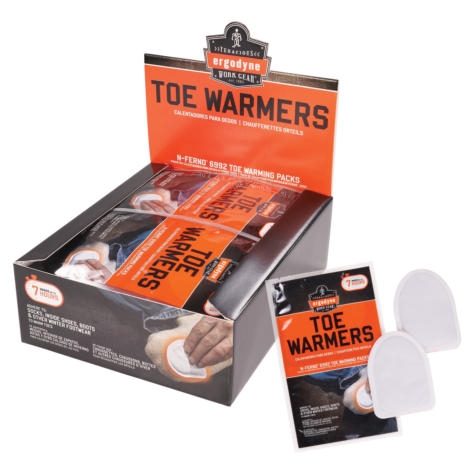 N-Ferno 6992 Toe Warmers - Adhesive Back, Air Activated, 40PR/BX