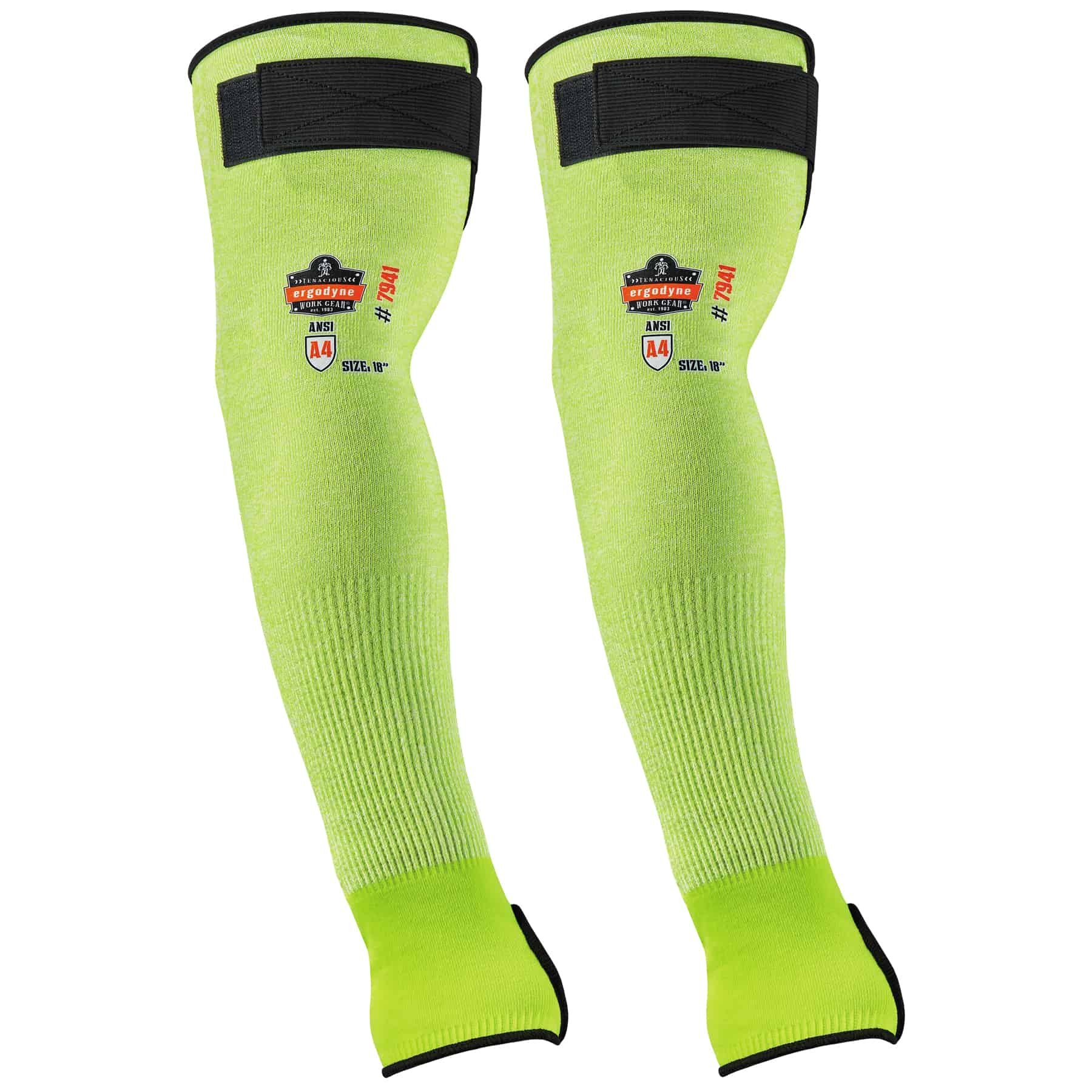 ProFlex 7941-PR Cut-Resistant Protective Arm Sleeve, Lime - Cut A4, EN388: 3X4XD, Moisture-Wicking 144PR/CS