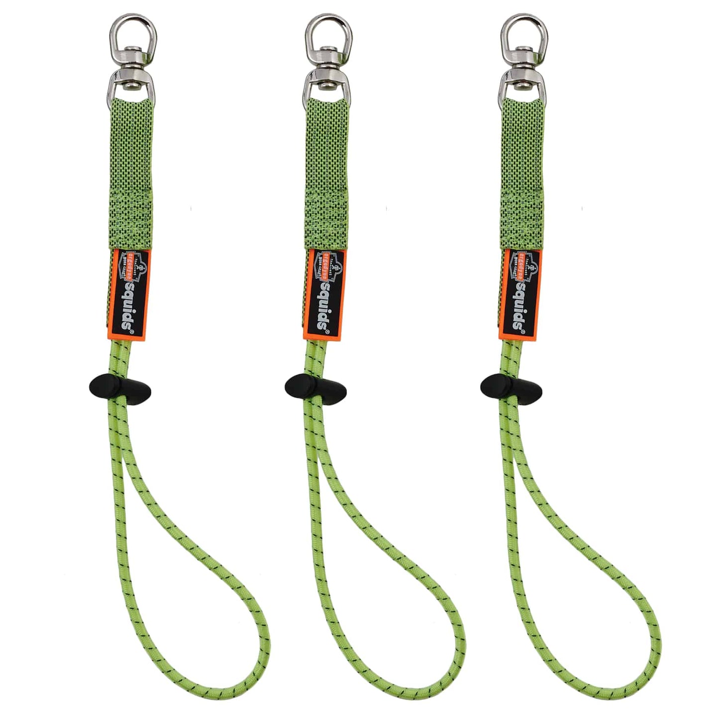 Squids 3713 Elastic Tool Tether Attachment - Loop Tool Tails Swivel - 10lbs (3-pack) 120EA/CS