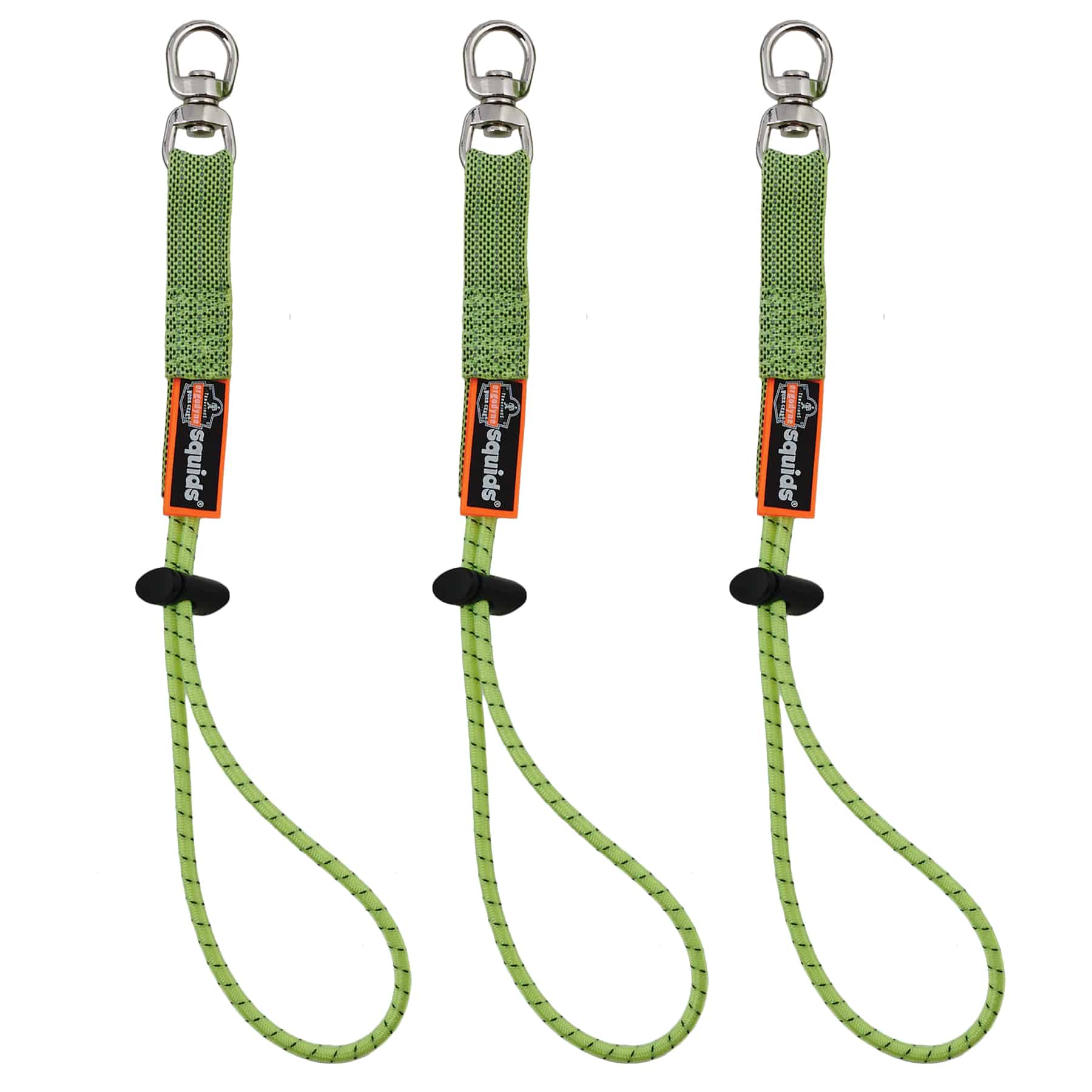 Squids 3713 Elastic Tool Tether Attachment - Loop Tool Tails Swivel - 10lbs (3-pack) 120EA/CS