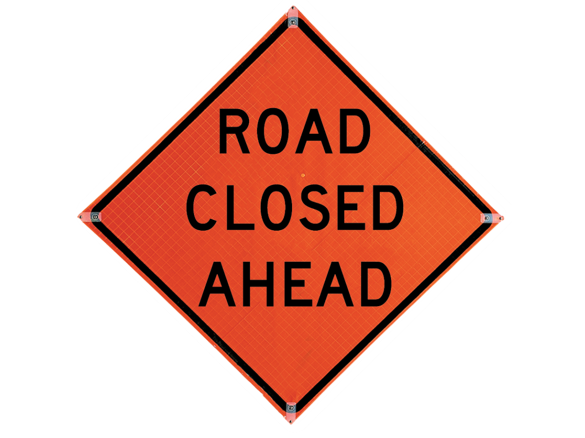 Sign, 36 x 36 Reflective PP HF Road Construction Ahead