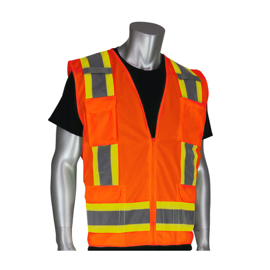Hi-Vis Vest - Class 2 Orange & Lime Yellow