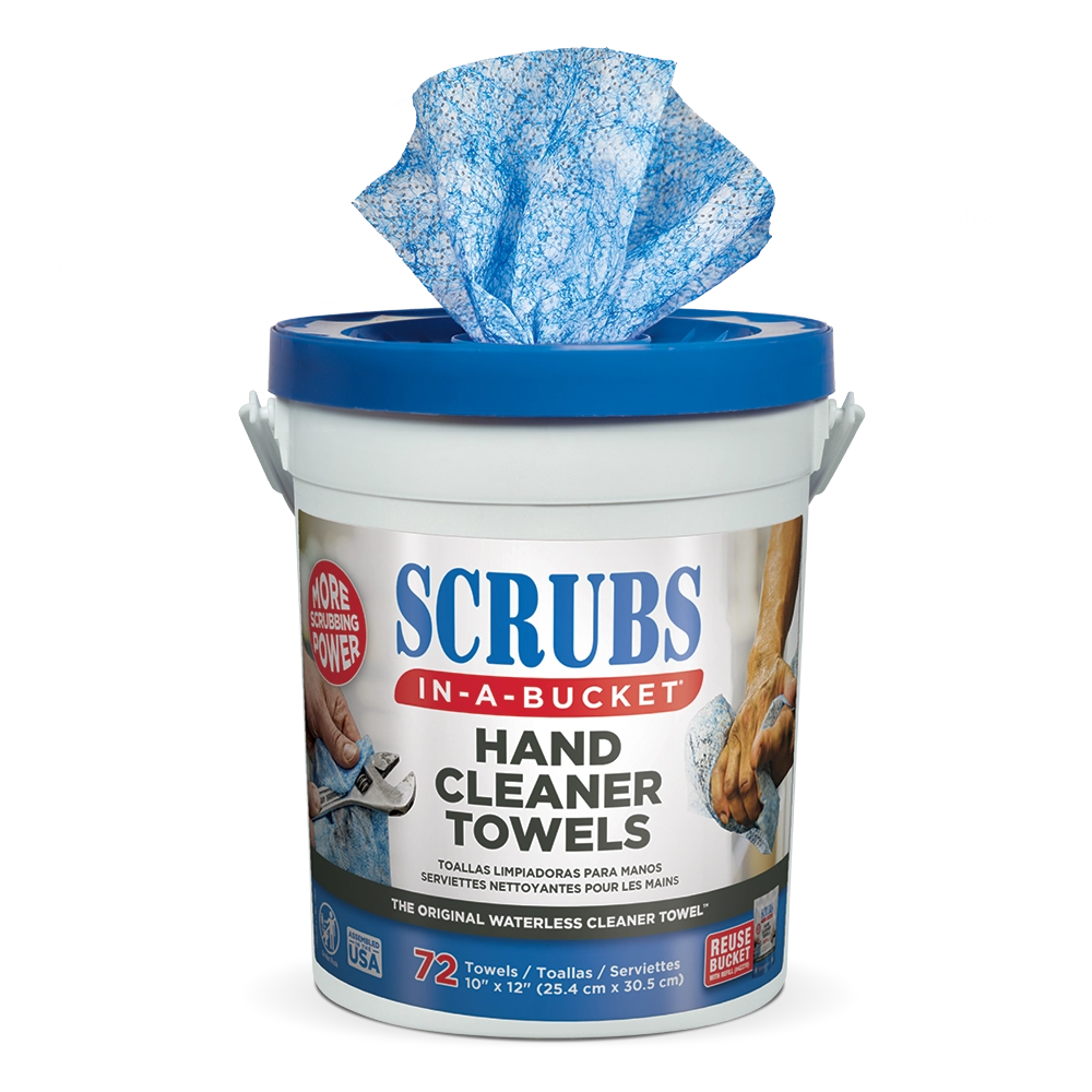 Hand Cleaner Towels, Scrubs In-A-Bucket,