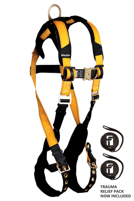 Journeyman Flex Climbing Non-belted FBH Large Steel 1D+FD TB Legs QC Chest, w/ Trauma Pack