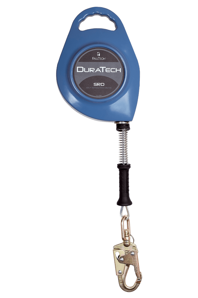30' Galv Cable SRD DuraTech w/Steel Load-indicating Swivel Carabiner