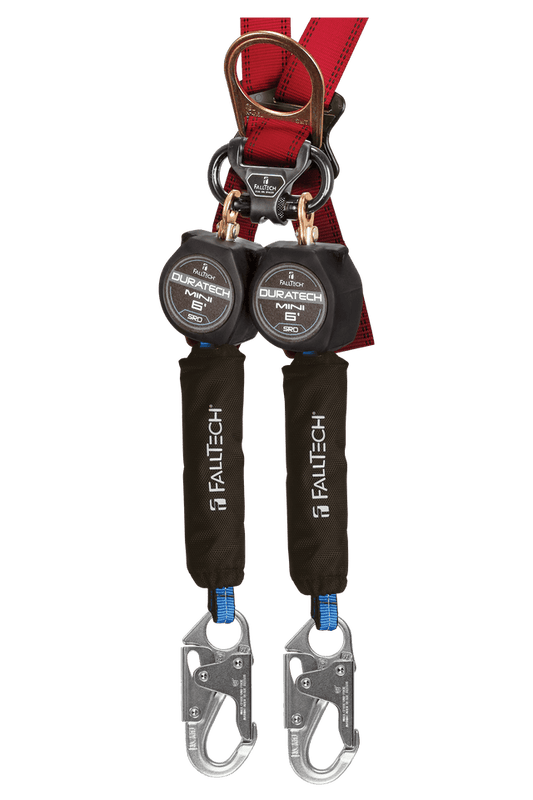 6' Web Mini SRD Twin-leg Steel Carabiner/Clip+Steel Snap Hooks