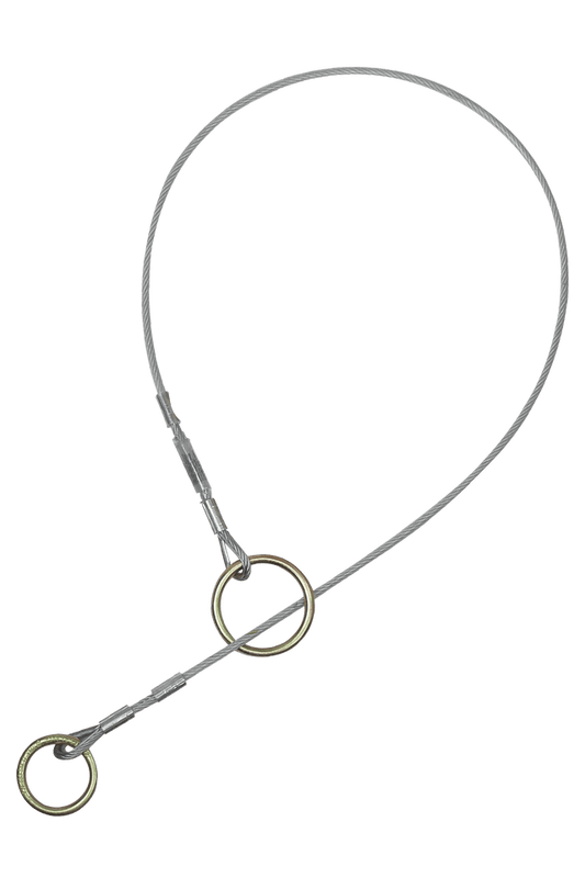 3FT Cable Pass-through Sling Anchor with Galvanized Steel Cable, 2" and 3" alloy steel O-rings