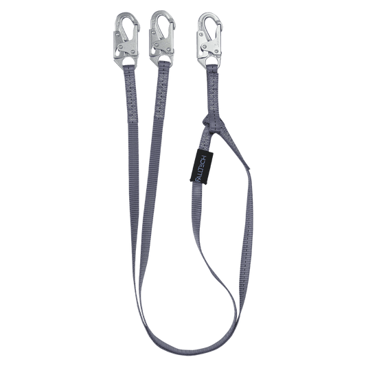 6' Restraint Y-Leg Lanyard with Steel Snap Hooks