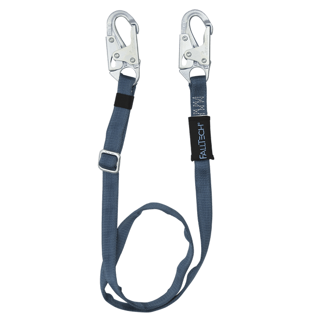 6' to 10' Adjustable Length Restraint Lanyard with Steel Snap Hooks
