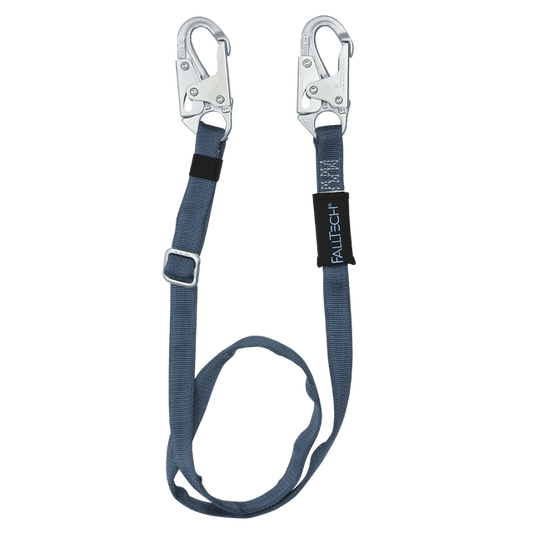 Adjustable Restraint Lanyard; Web, 4' to 6' with Snap Hooks