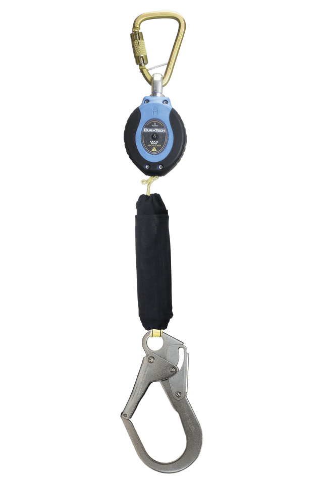 9' Arc Flash Max SRD Single-leg Steel Carabiner+Steel Rebar Hook DuraTech