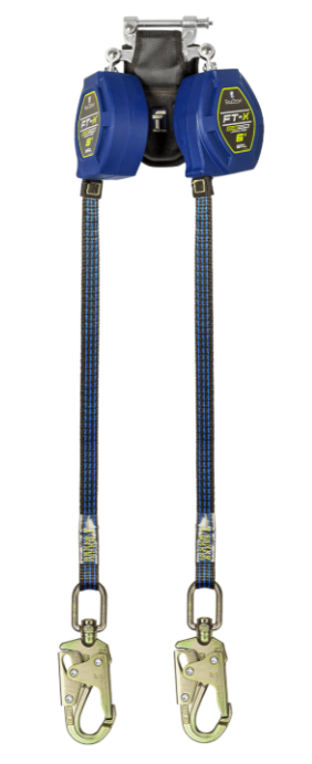 6' FT-X® EdgeCore™ Class 2 Leading Edge Personal SRL-P, Twin-leg with Steel Swivel Snap Hooks