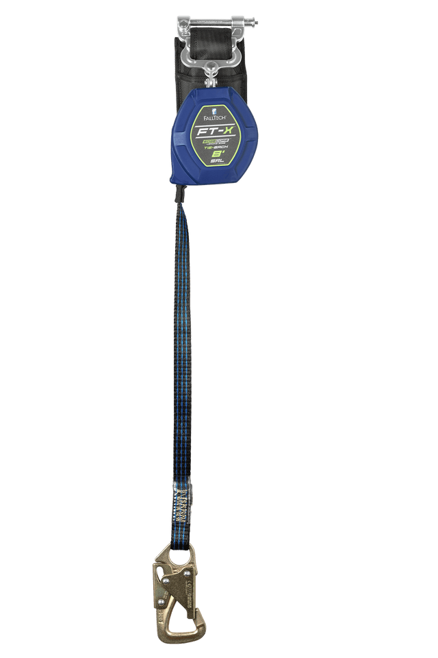 8' FT-X™ EdgeCore™ Tie-Back Class 2 Leading Edge Personal SRL-P, Single-leg with Steel 5k Snap Hook