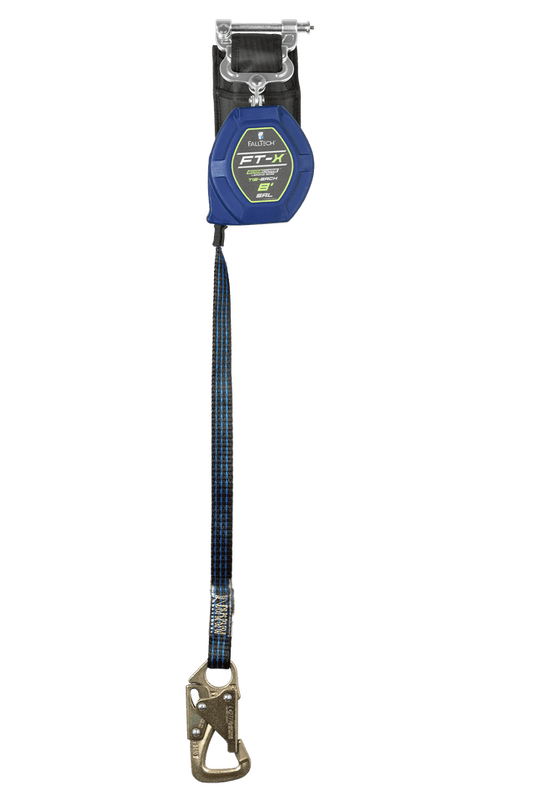 8' FT-X™ EdgeCore™ Tie-Back Class 2 Leading Edge Personal SRL-P, Single-leg with Steel 5k Snap Hook