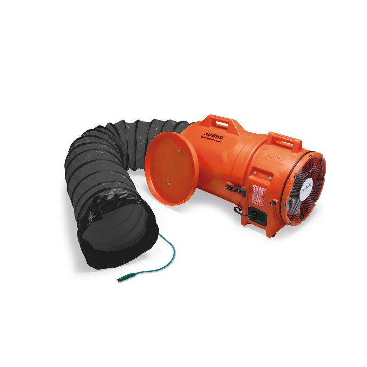 Allegro 12" Axial Explosion Proof Plastic Blower w/ 25' Ducting