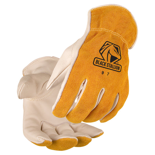 Grain Cowhide Palm Drivers Glove, without Kevlar Stitching, 5dz/cs