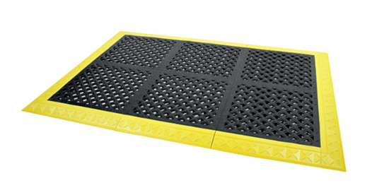 Ergo Advantage AM2BZ2 Safe-Flex Anti-Fatigue Anti-Microbial Drainage 5'X3' Workstation Kit - Zone 2