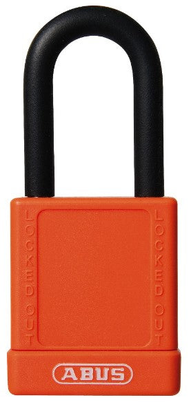 Plastic-Covered Aluminum Core Padlock 74 -Orange - keyed different