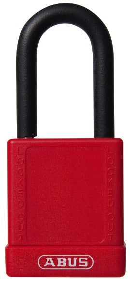 Plastic-Covered Aluminum Core Padlock 74 -Red - keyed different