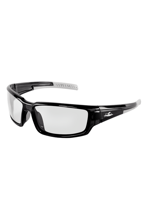 Maki - clear lens, black full-frame, TPR nose piece and temple ends, ballistic rated 144EA/1CS