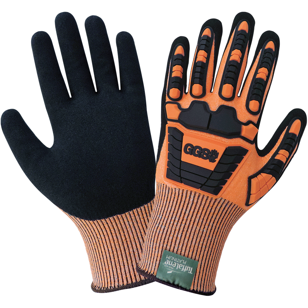 Vise Gripster, cut and impact resistant glove, orange, nitrile coated-palm, touch screen compatible, cut level A4, impact level 2, 6dz/1cs