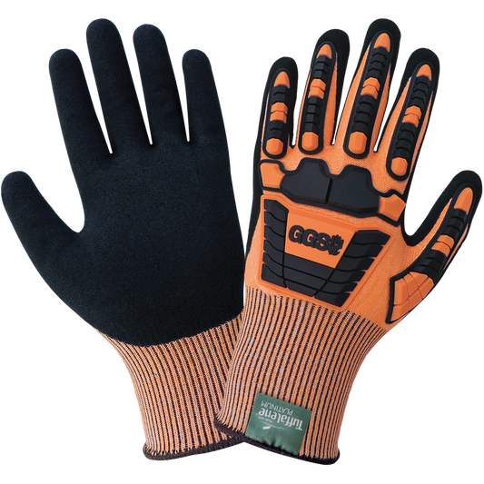 Vise Gripster, cut and impact resistant glove, orange, nitrile coated-palm, touch screen compatible, cut level A4, impact level 2, 6dz/1cs
