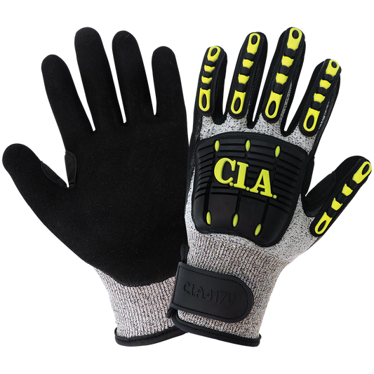 Vise Gripster® C.I.A. Cut, Abrasion, Puncture, and Impact Resistant Nitrile-Dipped Gloves, Cut A2