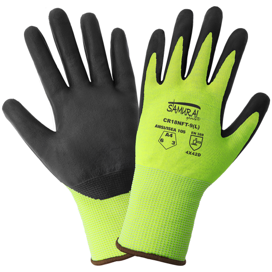 Samurai, high-visibility, nitrile dipped. A2 6DZ/1CS