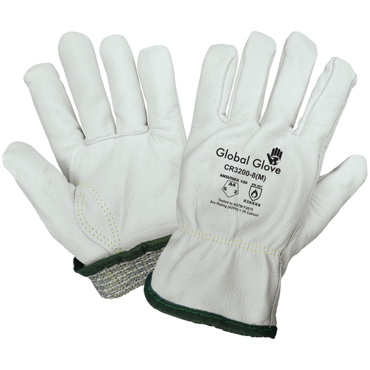 Cow leather A4, Arc flash level 3, ATPV = 35 Cal/cm², 6DZ/1CS