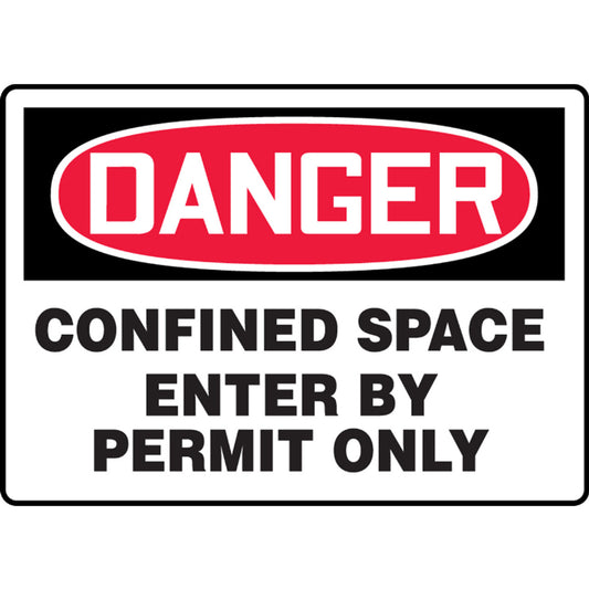OSHA Danger Safety Sign: Confined Space