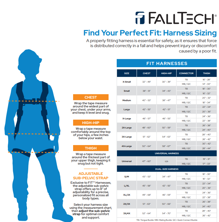 FT-One Fit™ 1D Standard Non-Belted Women's Full Body Harness, Quick Connect