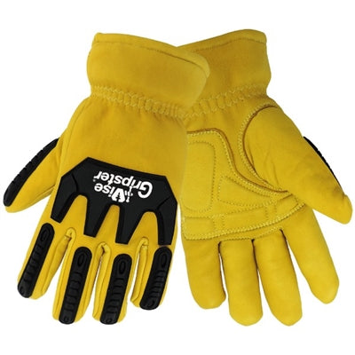 Vise Gripster C.I.A. Impact, Abrasion, Flame, and Heat Resistant Premium Grade Goatskin Leather Gloves, ARC Cat 4, impact level 1 , ANSI A6