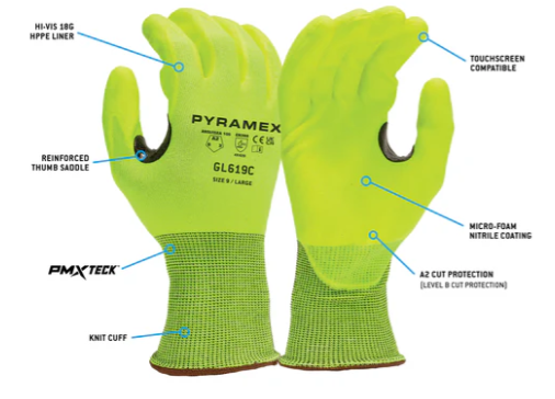 GL619C - Micro-Foam Nitrile A2 Cut Touch