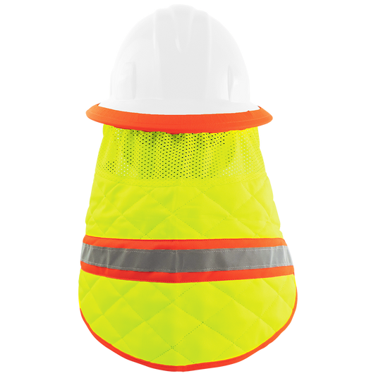 Bullhead Safety High-Visibility Evaporative Cooling Neck Shade, 10EA/1PK, 5PK/CS