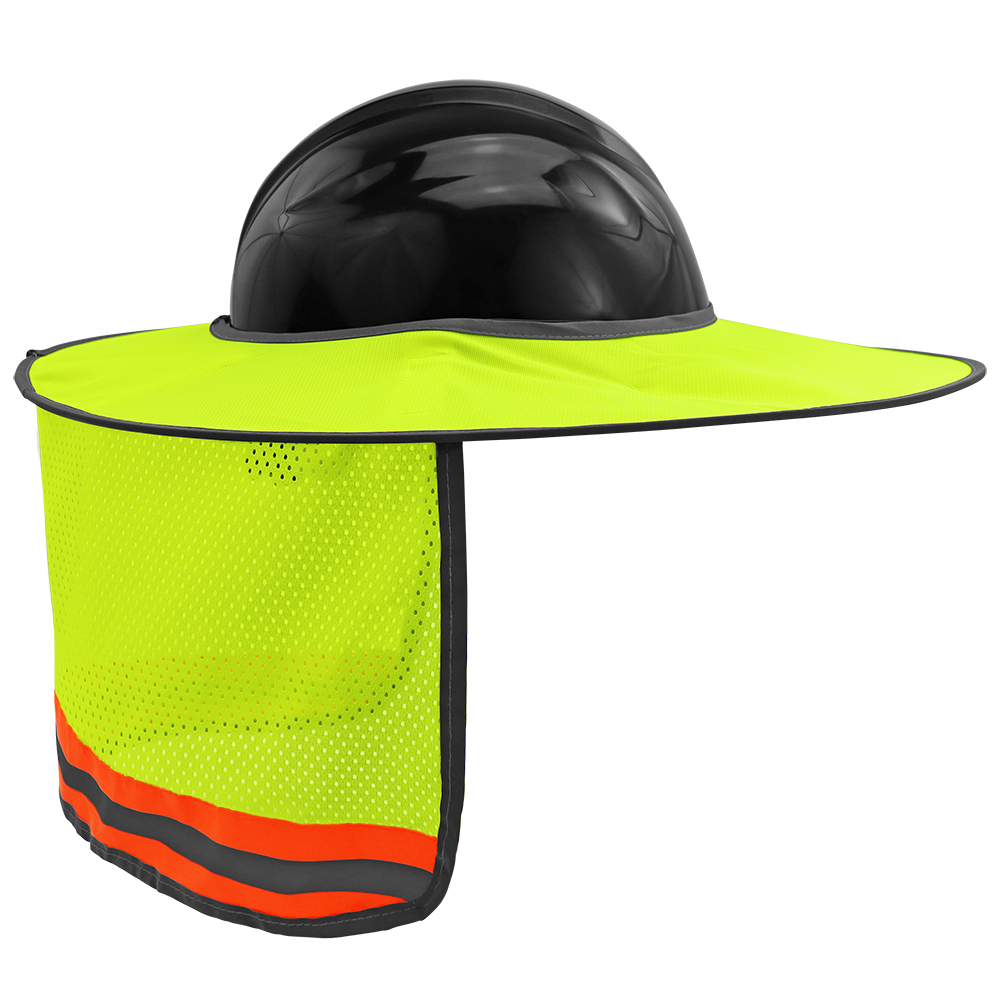 FrogWear® HV High-Visibility Removable Hard Hat Sun Shade, 10/pk, 10pk/cs