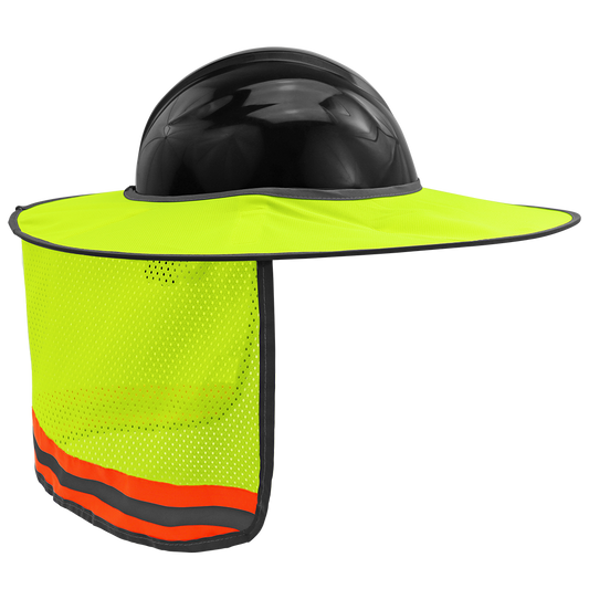 FrogWear® HV High-Visibility Removable Hard Hat Sun Shade, 10/pk, 10pk/cs