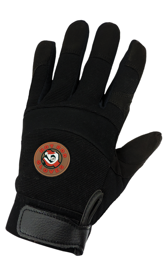 Hot Rod, performance sports style glove, flexible spandex over aireflex synthetic leather, hook & loop closure, G pattern padding in the palm 12DZ/1CS