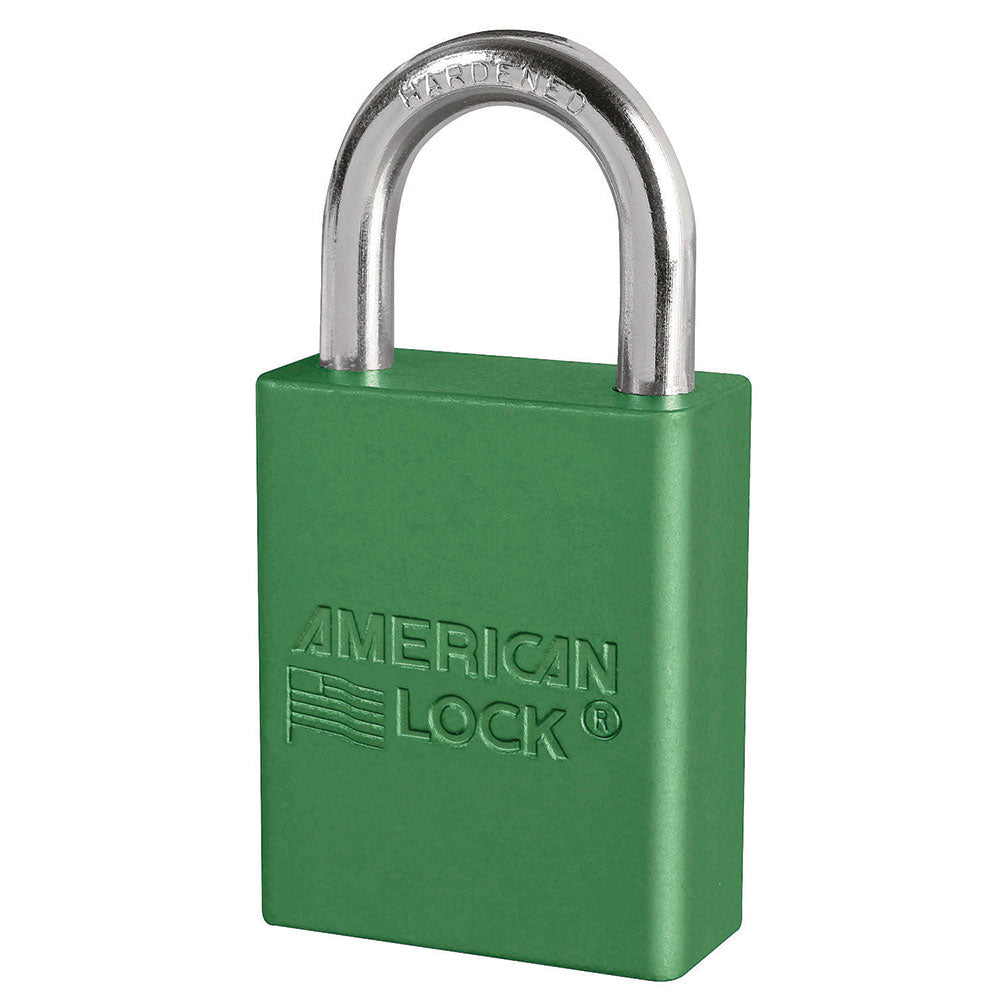 MasterLock American Lock Green Keyed Different Aluminum Safety Padlock