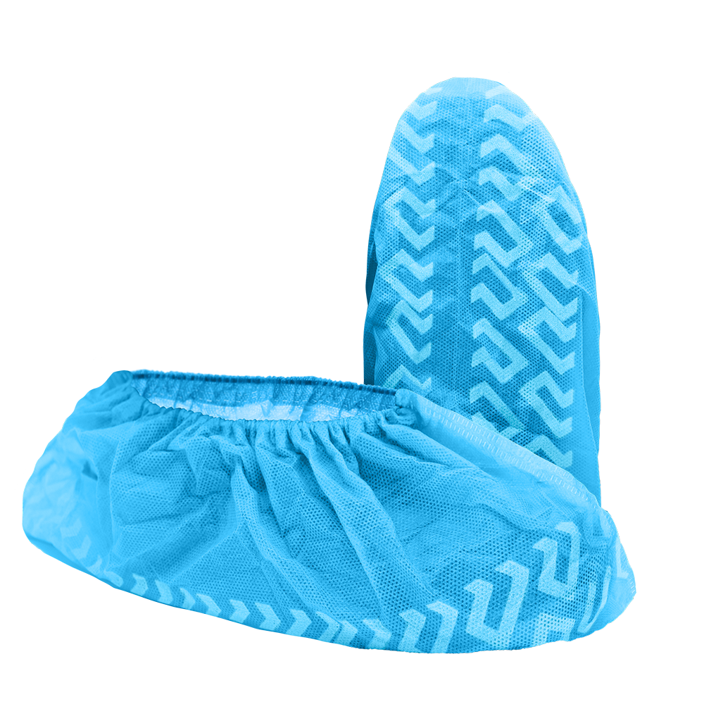 Non Woven Blue Shoe Covers, non-skid bottom, 1,000PC/CS