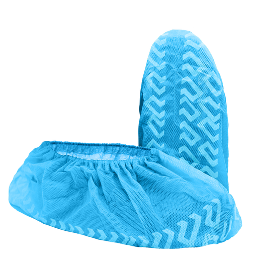 Non Woven Blue Shoe Covers, non-skid bottom, 1,000PC/CS