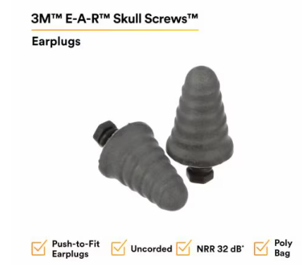 3M™ E-A-R™ Skull Screws™ Earplugs P1300, Uncorded