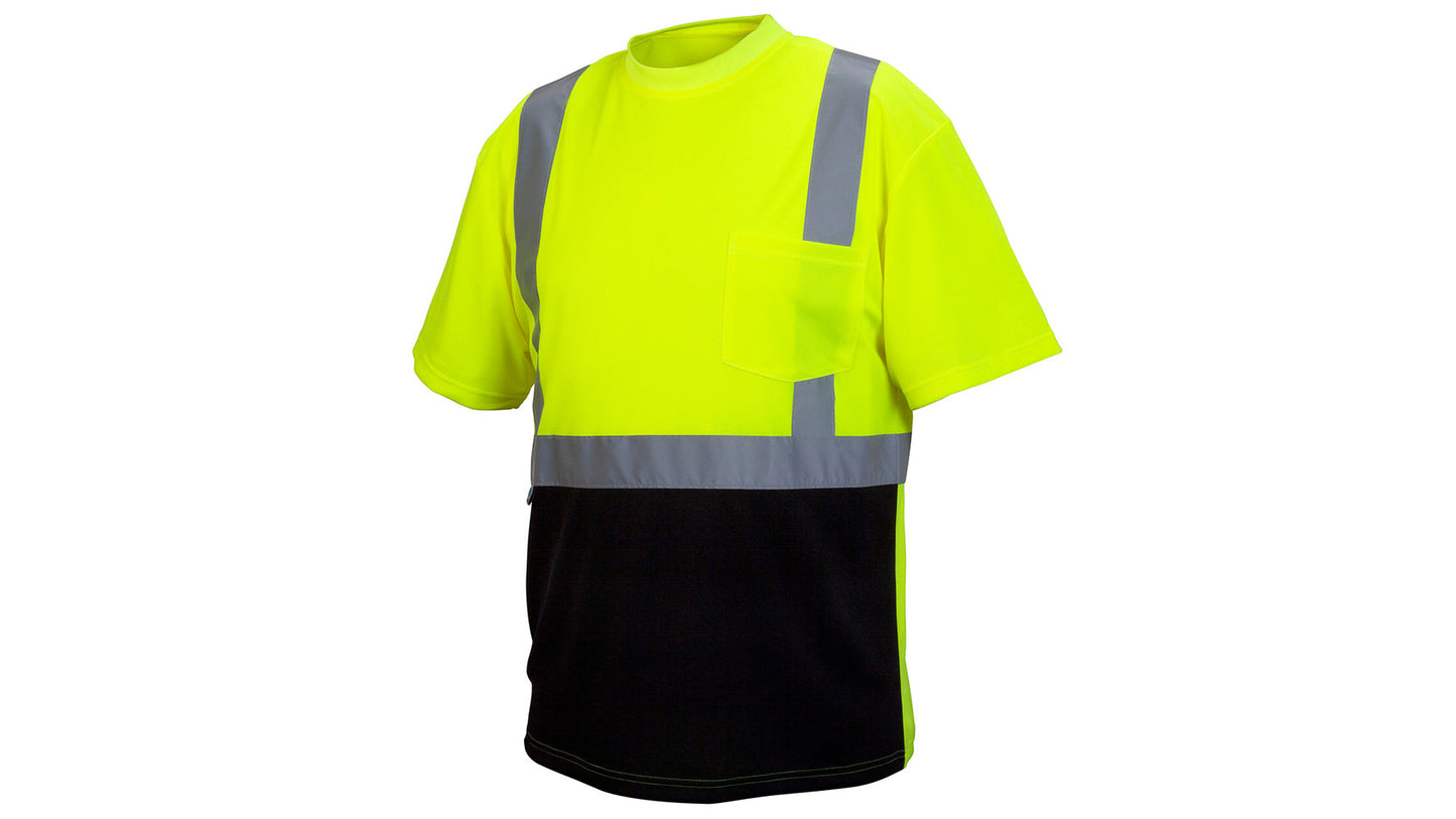 Type R - Class 2 Hi-Vis Lime T-Shirt with Black Bottom