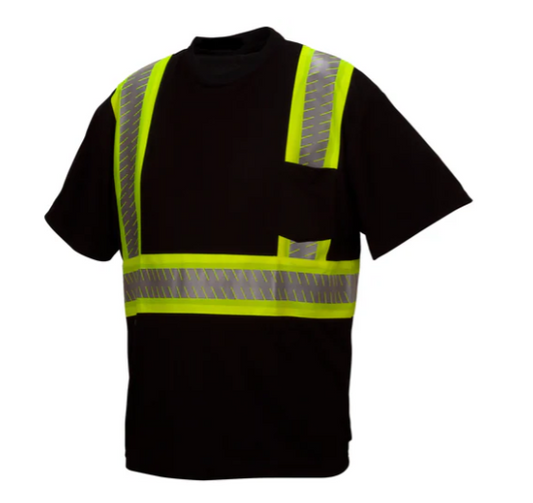 RTS23 Series Black with Hi-Vis Lime Taped T-Shirt