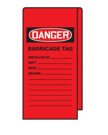 Wrap N' Stick™ Danger Tag: Barricade Tag