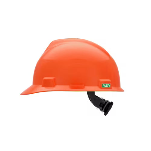 MSA V-Gard Slotted Cap, Orange, w/Fas-Trac III Suspension