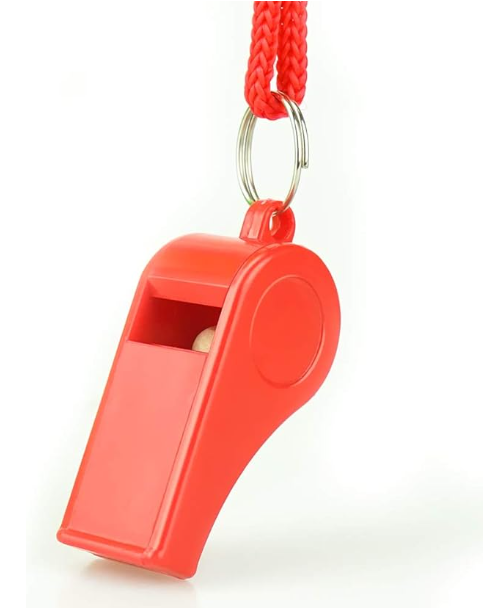 Hipat Whistle, 2 Packs Plastic Sports Whistles with Lanyard