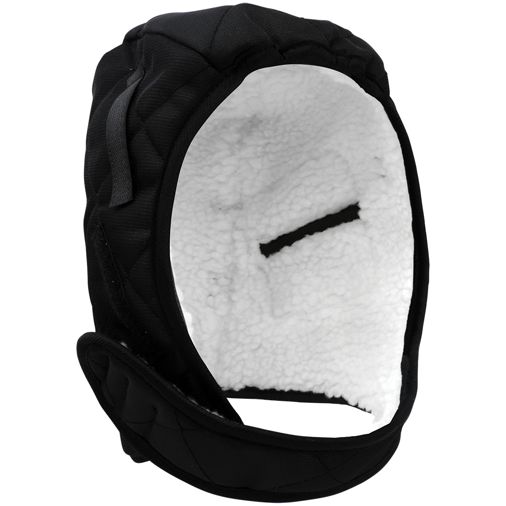 Sherpa-lined, winter liner, regular length, warming pockets over the ears, hook & loop chin strap, hard hat attachment, 72EA/1CS