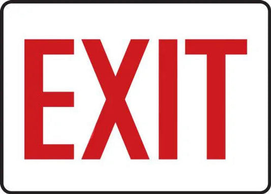Safety Sign: Exit, plastic 10"x14"